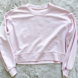 Lululemon Softstreme Perfectly Oversized Cropped Crew in Strawberry Milkshake